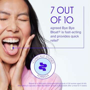 Love Wellness Bye Bye Bloat, Digestive Enzymes | Bloating Relief for Women | Help Reduce Gas Relief & Water Retention | Supports Digestive Health with Fenugreek & Dandelion | 180 Count