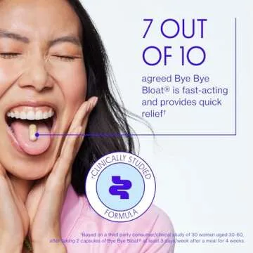 Love Wellness Bye Bye Bloat, Digestive Enzymes | Bloating Relief for Women | Help Reduce Gas Relief & Water Retention | Supports Digestive Health with Fenugreek & Dandelion | 180 Count