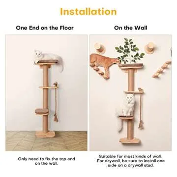 FUKUMARU 51" Large Cat Scratching Activity Tree