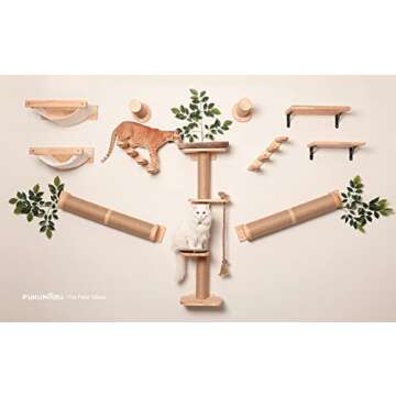 FUKUMARU 51" Large Cat Scratching Activity Tree
