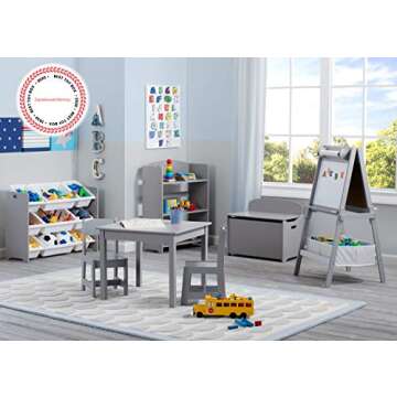 Delta Children MySize Deluxe Toy Box - Grey Storage Solution