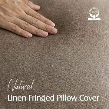 Foindtower Linen Fringe Pillow Covers Set for Cozy Decor