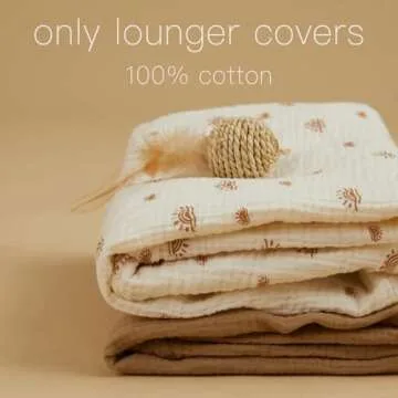 Muslin Baby Lounger Cover 2 Pack for Newborns