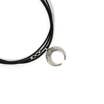 fxmimior Women Black Moon Crescent Pendant Choker Sexy Rock Handmade Bohe Necklace Women Accessories