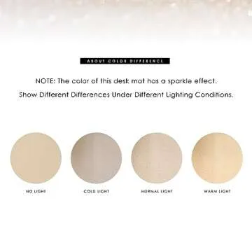 HOMIEAZICOZI Leather Desk Mat - Non-Slip PU Pad for Office and Home Organization Accessories Ideal Large Mouse Mats on Top of Desks (Champagne Gold,31.5''x 15.7'') (DPD-CG-M)