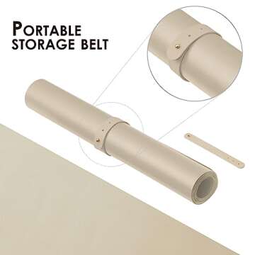 HOMIEAZICOZI Leather Desk Mat - Non-Slip PU Pad for Office and Home Organization Accessories Ideal Large Mouse Mats on Top of Desks (Champagne Gold,31.5''x 15.7'') (DPD-CG-M)