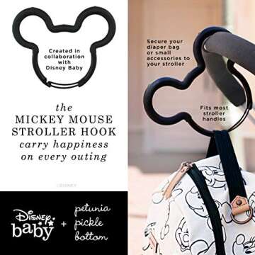 Petunia Pickle Bottom Disney Mickey Mouse Stroller Hook, Black