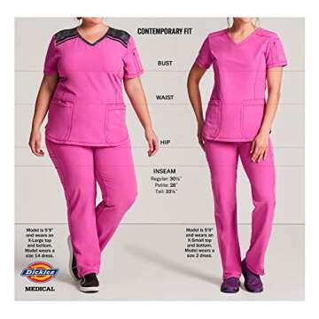 Dickies Women's EDS V-Neck Top - Comfortable & Stylish Scrubs
