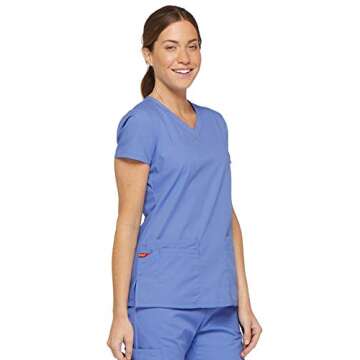 Dickies Women's EDS V-Neck Top - Comfortable & Stylish Scrubs