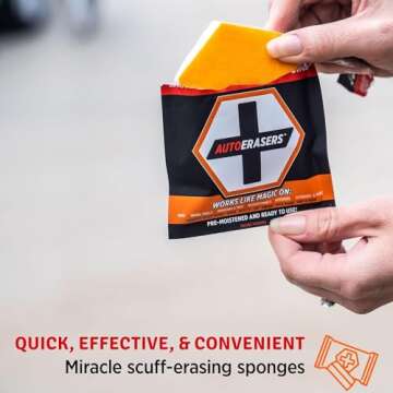 AutoERASERS Portable Car Detailing Sponge Pack of 3
