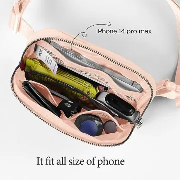 ODODOS Unisex Mini Belt Bag Adjustable Strap Fanny Pack