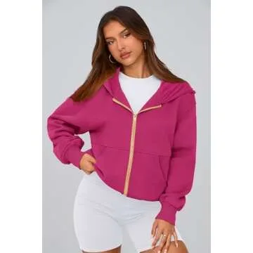 PRETTYGARDEN Women's Cozy Zip Up Hoodie Sweatshirt
