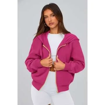 PRETTYGARDEN Women's Cozy Zip Up Hoodie Sweatshirt