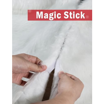 48 Inch Faux Fur Christmas Tree Skirt - Festive Holiday Decor