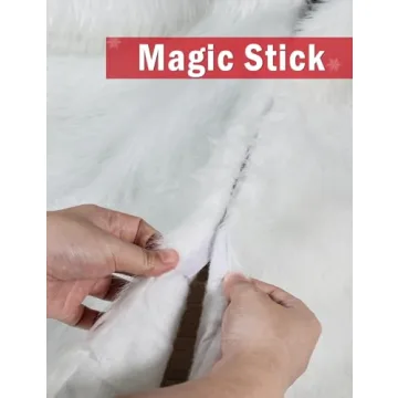 48 Inch Faux Fur Christmas Tree Skirt - Festive Holiday Decor