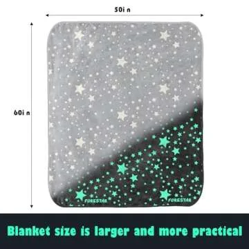 FORESTAR Glow in The Dark Blanket for Cozy Nights