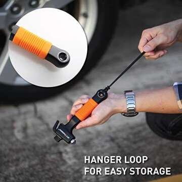 Stinger Super Duty Car Emergency Escape Tool, Hardened Carbon Steel Vehicle Safety Hammer, Spring Loaded Window Breaker, Razor Sharp Seat Belt Cutter, Auto Accident Life-Saving Rescue Tool (Orange)