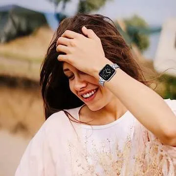 OMIU Thin Stainless Steel Band for Apple Watch - Adjustable Strap