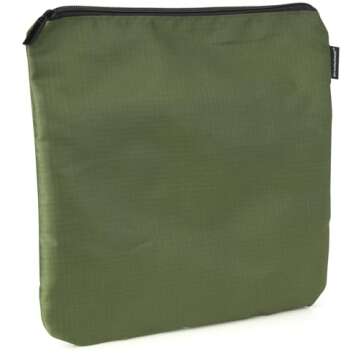 Brookstone Travel Storage Pouch - 3 Piece Flexible and Expandable Travel Zipper Pouch Set for Toiletry, Makeup, and Cosmetics, Olive