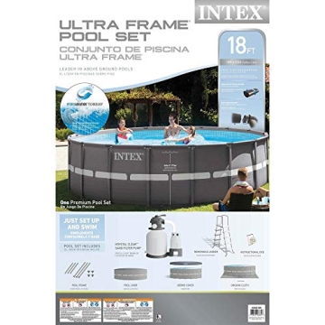 Intex 18ft X 52in Ultra Frame Pool Set for Summer Fun