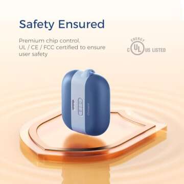 OCOOPA HeatCube Hand Warmers Rechargeable, Ultra Light& Compact Electric Handwarmers, Keep Warm Gifts for Women Kids, 3 Levels Heating, Safety Alarm, Flash Light, Tech Gifts, Outdoor Gifts