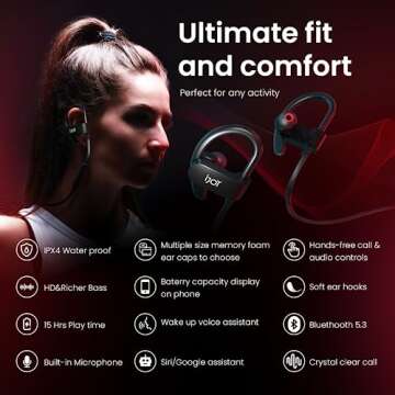 iJoy Headphones Wireless Bluetooth- Wireless Bluetooth Earbuds with Upgraded Bluetooth 5.3 Tech, Bui...