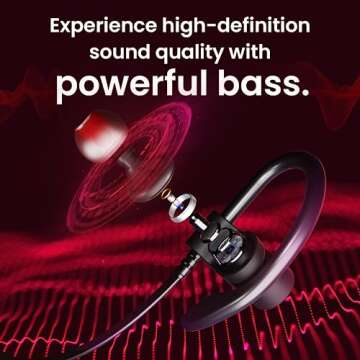 iJoy Headphones Wireless Bluetooth- Wireless Bluetooth Earbuds with Upgraded Bluetooth 5.3 Tech, Built in Button Controls and in-Line Microphone- Bluetooth Earbuds Perfect for Running/Workouts