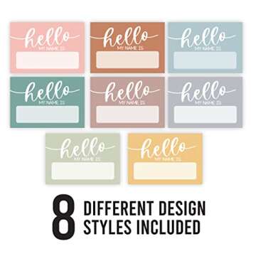 Hadley Designs 56 Colorful Hello My Name is Stickers - Self Adhesive Name Tags Sticker for Kids, Nam...