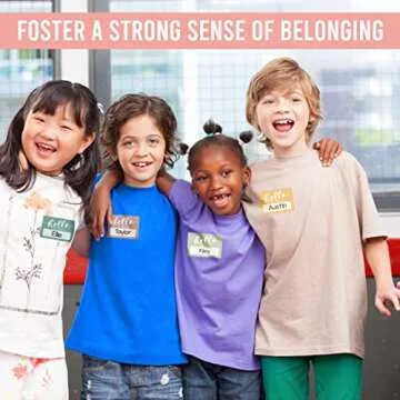 Hadley Designs 56 Colorful Hello My Name is Stickers - Self Adhesive Name Tags Sticker for Kids, Name Tag Stickers for Kids Name Labels for School, Nametags Labels for Classroom Labels for Teachers