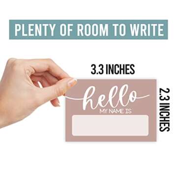 Hadley Designs 56 Colorful Hello My Name is Stickers - Self Adhesive Name Tags Sticker for Kids, Name Tag Stickers for Kids Name Labels for School, Nametags Labels for Classroom Labels for Teachers