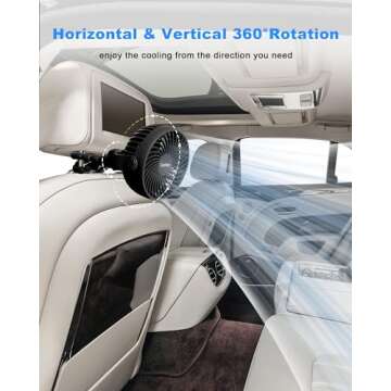 Coohea Stroller Fan Battery Operated Portable Fan USB Rechargeable Small Fan with Flexible Tripod Cooling Fan Clip on for Baby Stroller Car Seat Bike Golf Cart Beach Trip Outdoor, 3 Speeds Wind, Black