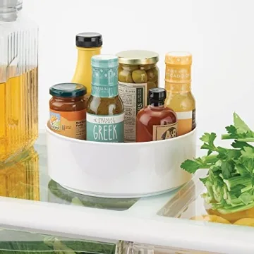 mDesign Lazy Susan Spinning Organizer for Kitchen Storage