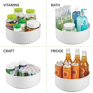 mDesign Lazy Susan Spinning Organizer for Kitchen Storage