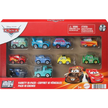 Mattel Disney Pixar Cars Mini Racers 10-Pack - Collectible Toy Vehicles