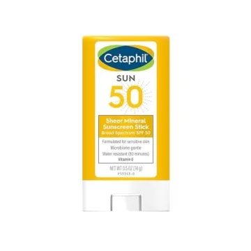 CETAPHIL SHEER MINERAL SUNSCREEN STICK SPF 50 - Gentle for Sensitive Skin, 0.5oz