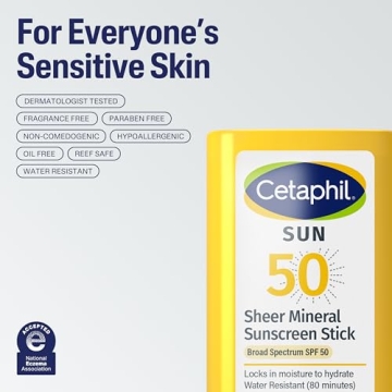 CETAPHIL Sheer Mineral Sunscreen Stick SPF 50 - Eco-Friendly Protection