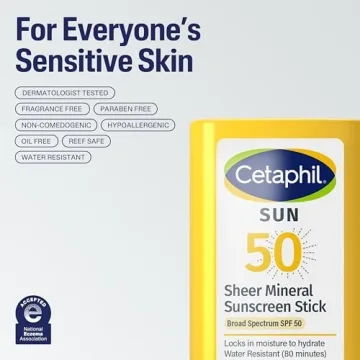 CETAPHIL Sheer Mineral Sunscreen Stick SPF 50 - Eco-Friendly Protection