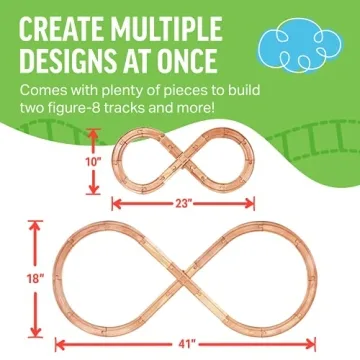 Tiny Conductors 52 Piece Train Set for Kids