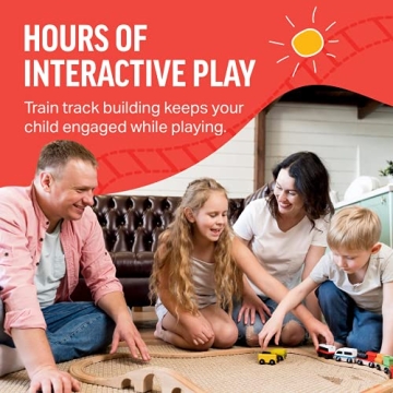 Tiny Conductors 52 Piece Train Set for Kids