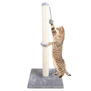 Dimaka 34" Tall Natural Cat Scratching Post for Large Cats