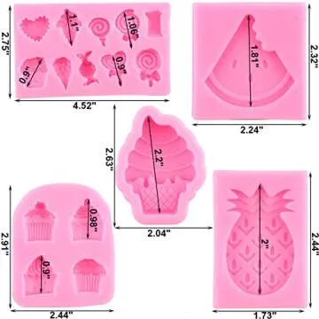 ZiXiang Ice Cream Silicone Molds Set for Cake Decorating