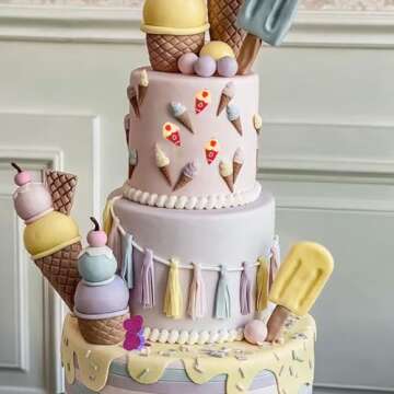 ZiXiang Ice Cream Silicone Molds Set for Cake Decorating