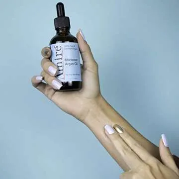 USDA Certified Organic Argan Oil 4oz, Triple Extra Virgin Grade Moroccan Argan Oil for Hair Growth. Skin, Face, & Nails. Moisturizer. Scalp Treatment Hair Oil for Dry, Damaged, Brittle Hair.