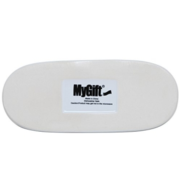 MyGift White Ceramic Butter Dish with Bird Lid Design