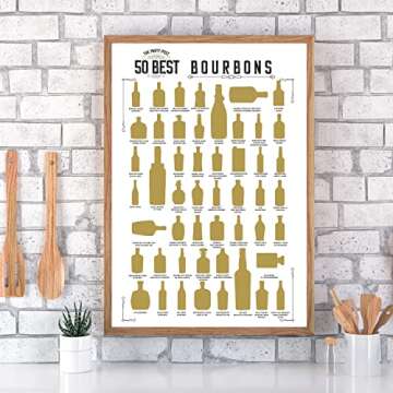 Bourbon Scratch Off Poster - Top 50 Bourbons Bucket List