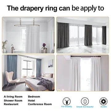 Elegant Antique Brass Curtain Rings for Elegant Drapery