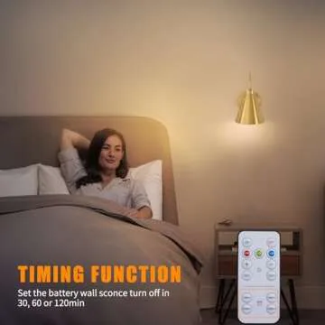 Elegant Cordless Gooseneck Wall Sconces Set with Remote