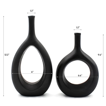 Modern Ceramic Hollow Vases Set for Stylish Home Decor