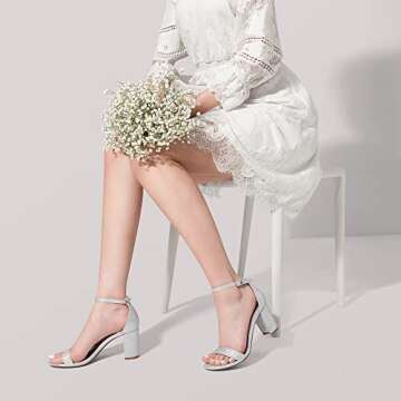 DREAM PAIRS Chunk Low Heeled Sandals for Women