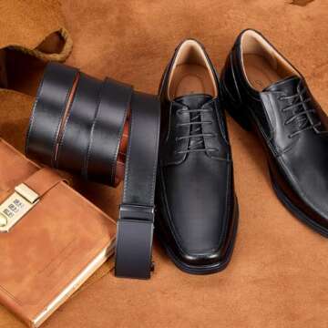 VATAN Men's Leather Ratchet Belt – Stylish & Adjustable